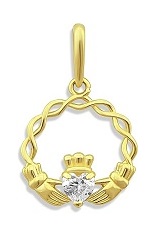 very nice Irish Claddagh gold baby charm